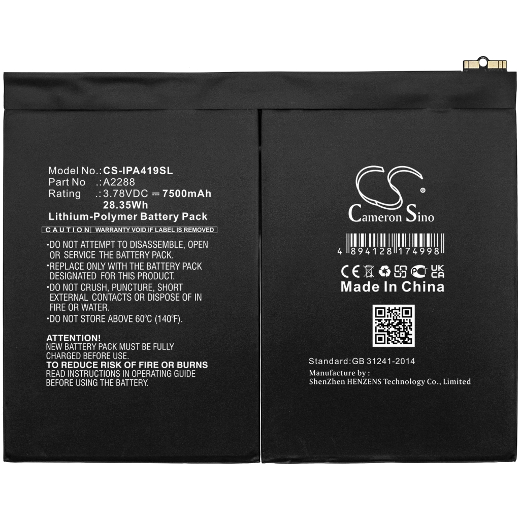 Akkumulátorok tablettákhoz Apple iPad Air 4 10.9";;_2020_(CS-IPA419SL)=