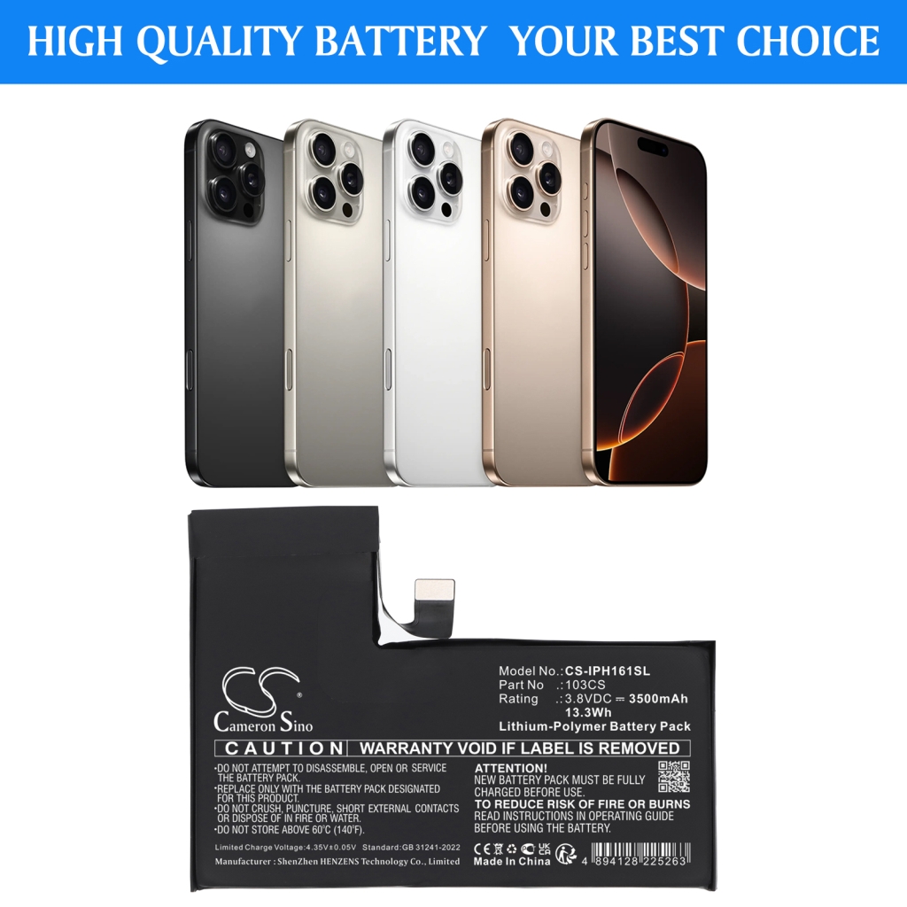 Mobile Phone Battery Apple CS-IPH161SL
