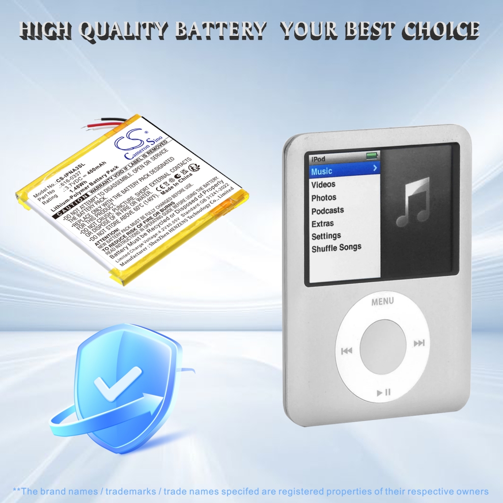 Akkumulátor kompatibilis a következőkkel Apple CS-IPNA3SL