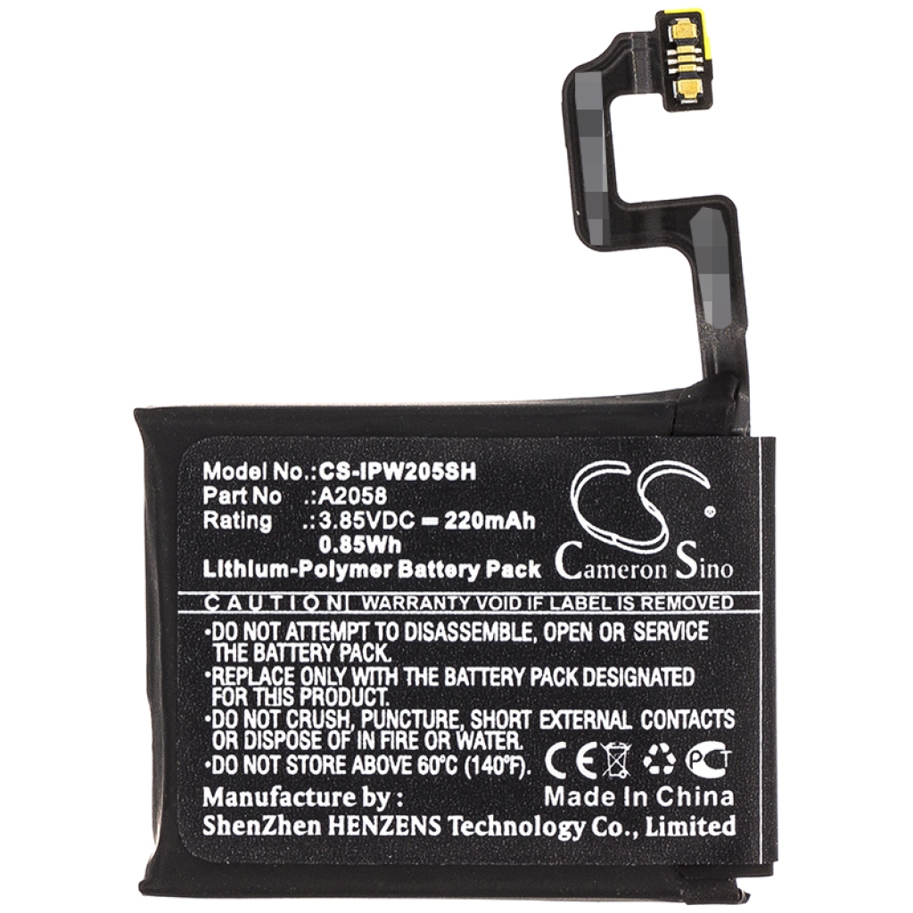 Akkumulátorok intelligens órákhoz Apple A2007 (CS-IPW205SH)