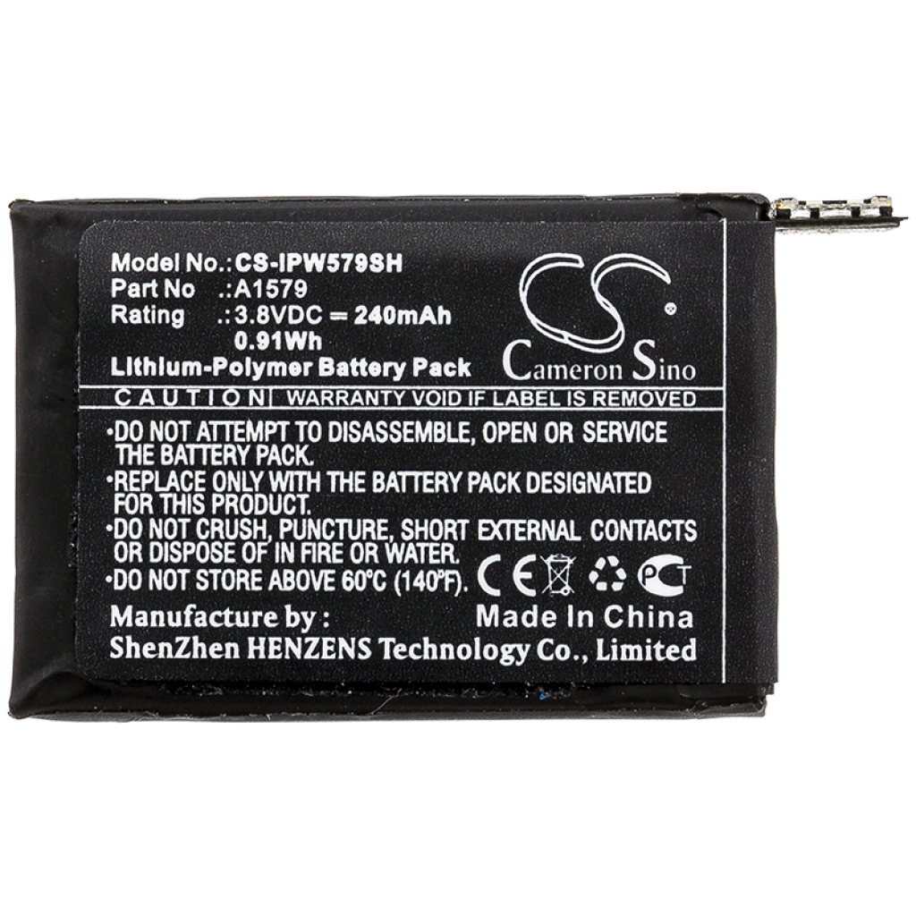 Akkumulátorok intelligens órákhoz Apple iWach 1 42mm (CS-IPW579SH)