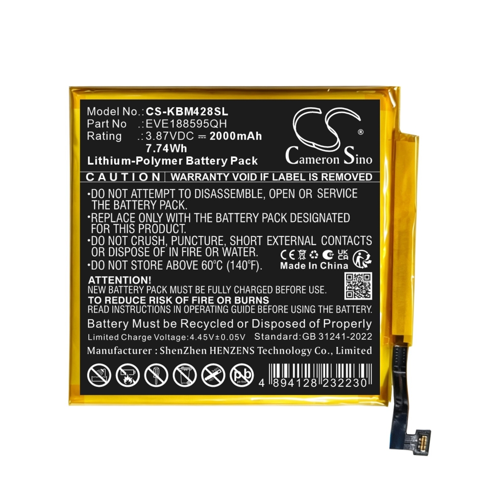Akkumulátorok kompatibilis a következőkkel Kobo Libra Colour Colour 7-inch color e-reader CS-KBM428SL