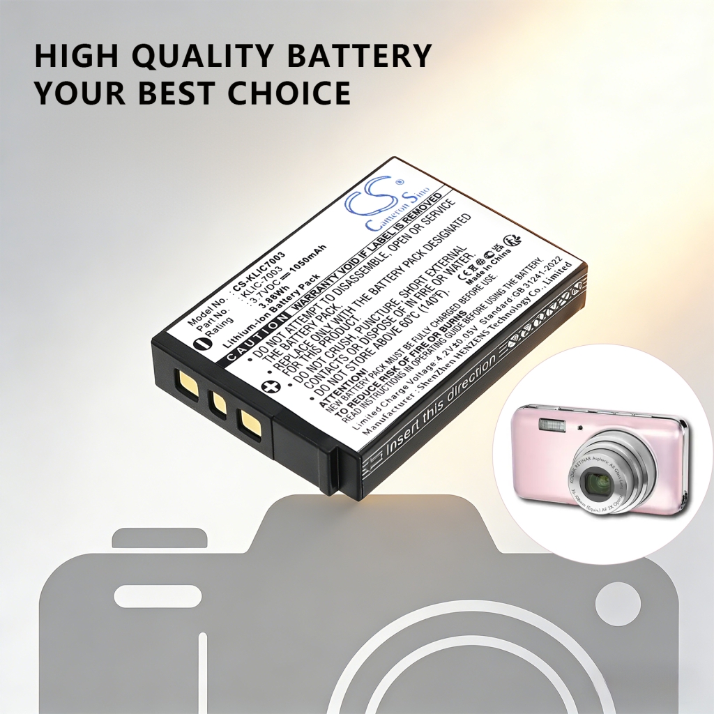 Battery compatible with Camera Battery