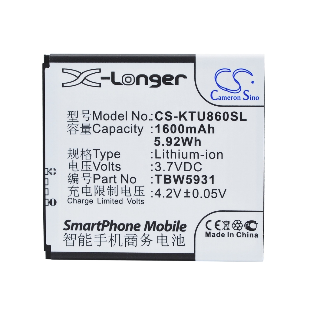 Kompatibilis akkumulátor csere K-Touch TBW5931