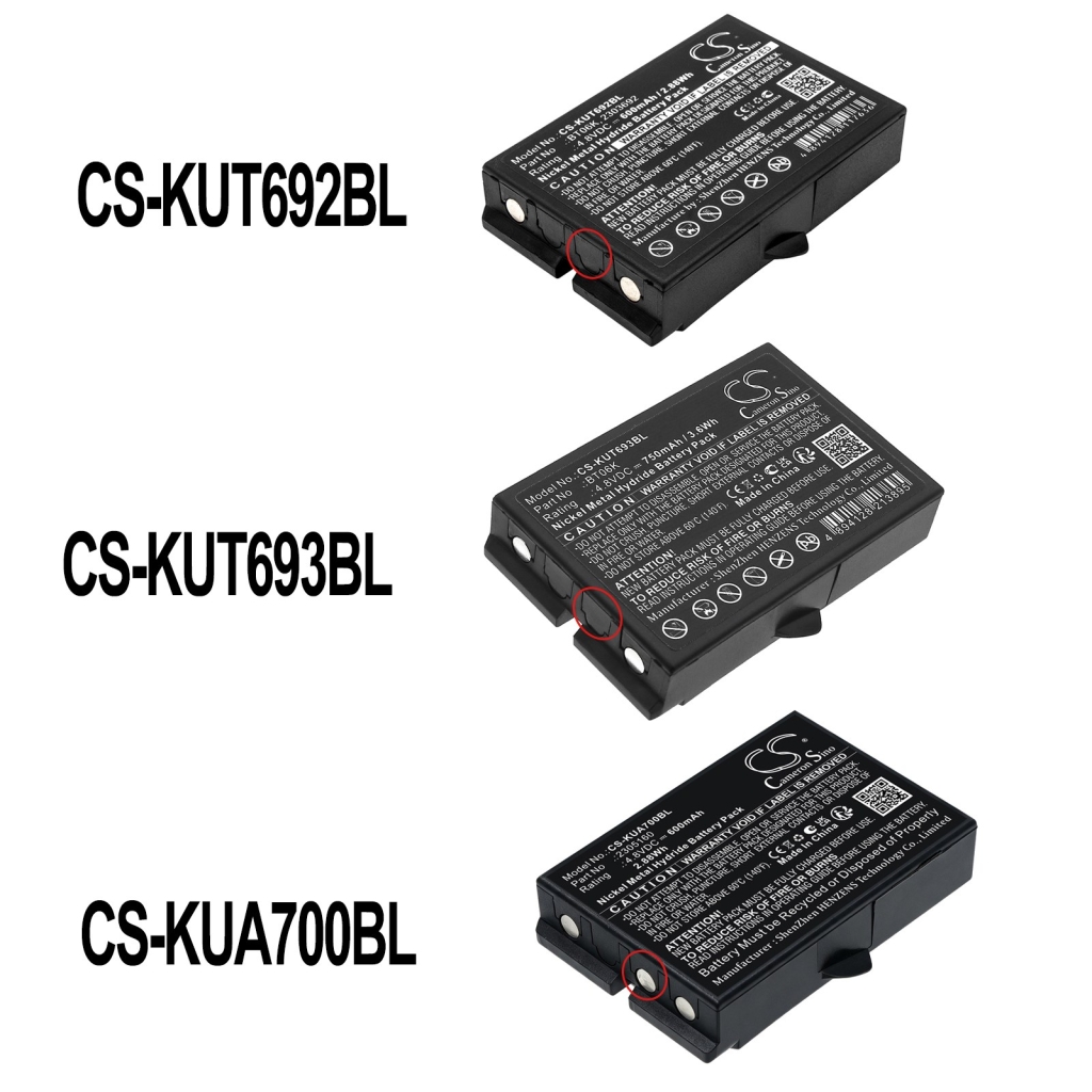 Akkumulátorok kompatibilis a következőkkel Ikusi TM70/iK2.13B JS JS3 LV CS-KUT692BL