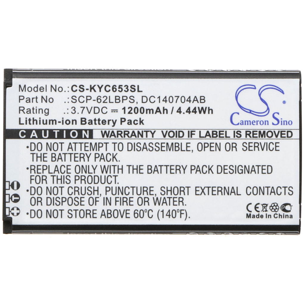 Kompatibilis akkumulátor csere Kyocera DC140704AB,SCP-62LBPS