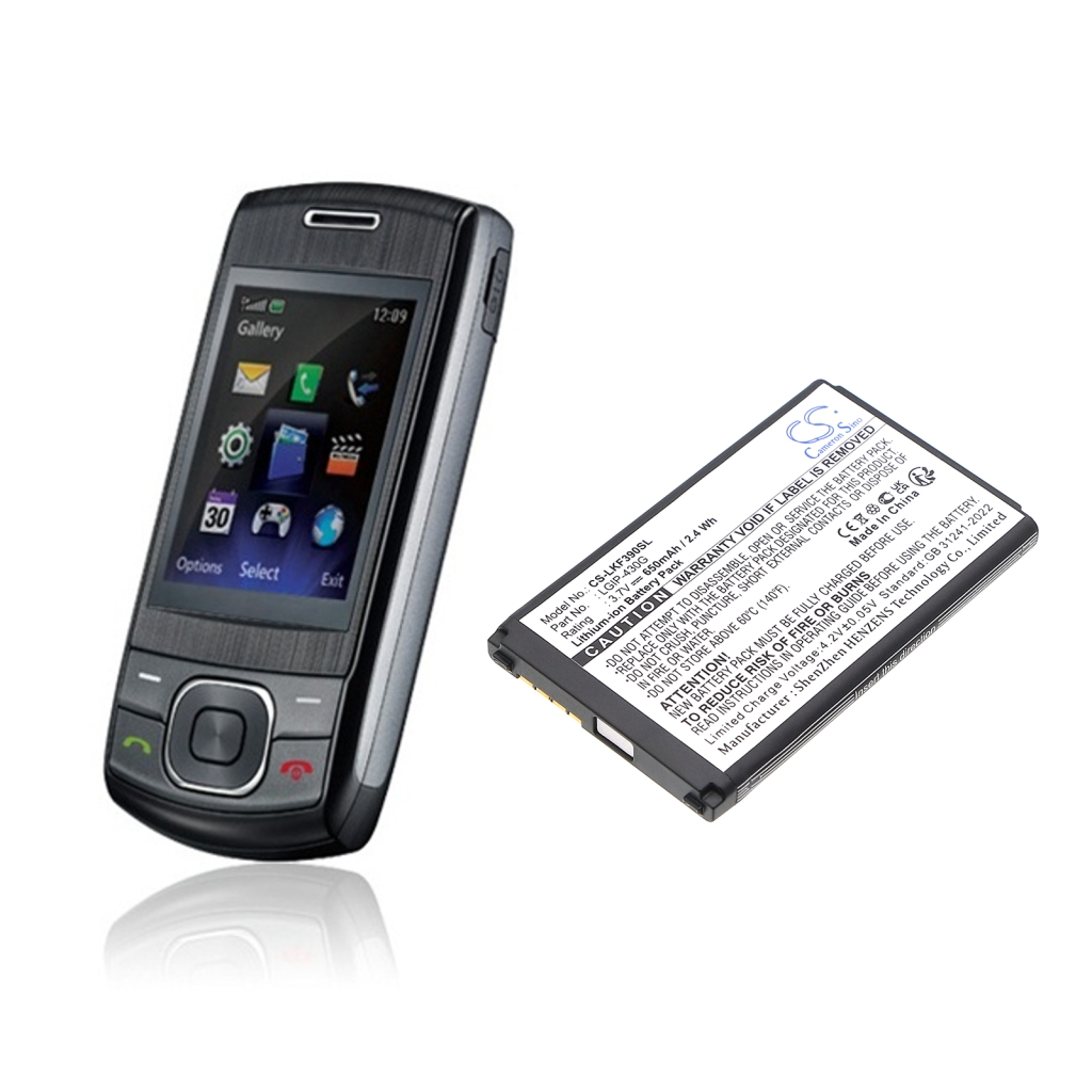 Mobiltelefon akkumulátorok LG CS-LKF390SL