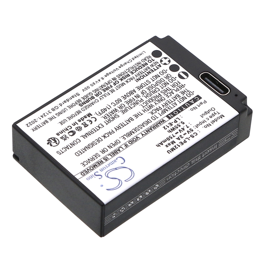 Kompatibilis akkumulátor csere Canon LP-E12