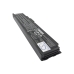 Angled view of caution text side of black CS-LVE370NB laptop battery