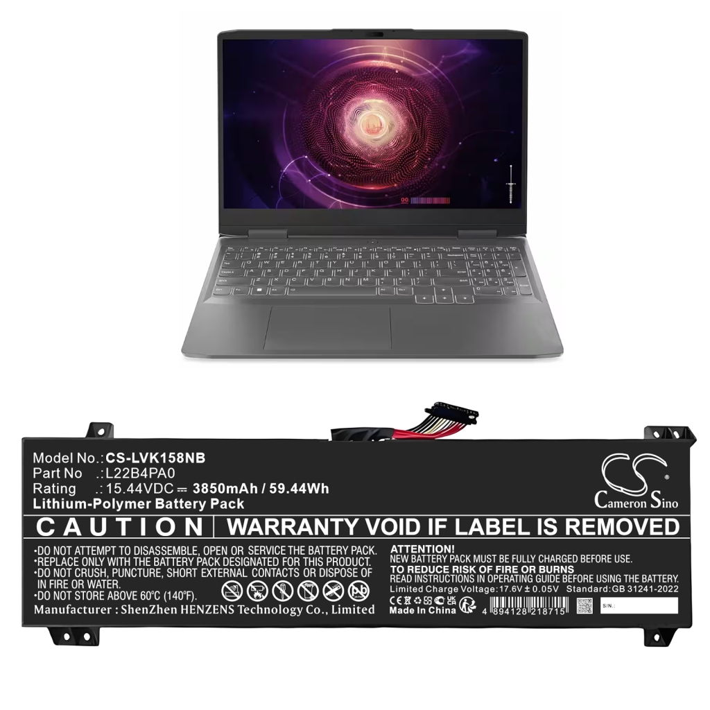 Laptop akkumulátorok Lenovo LOQ 15IRH8 82XV00LMPB (CS-LVK158NB)