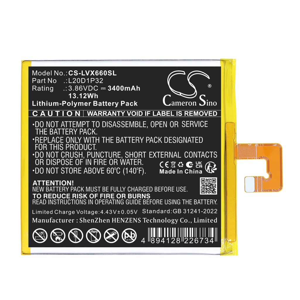 Akkumulátor kompatibilis a következőkkel Lenovo CS-LVX660SL