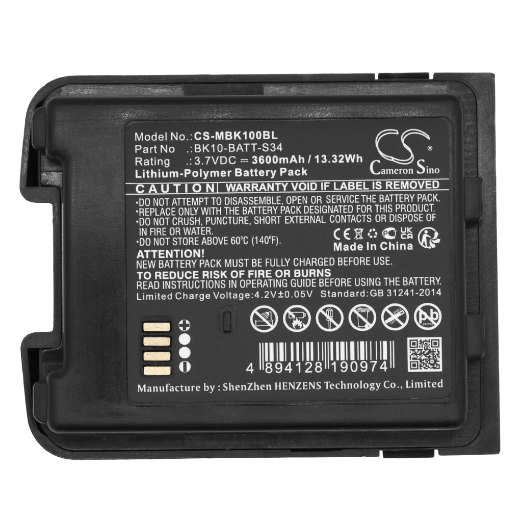 Akkumulátorok Helyettesíti a BK10-BATT-S34