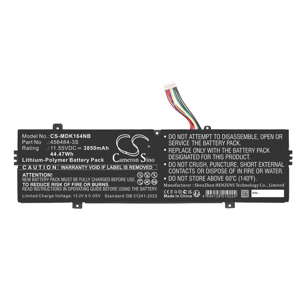 Akkumulátor Helyettesíti a 456484-3S