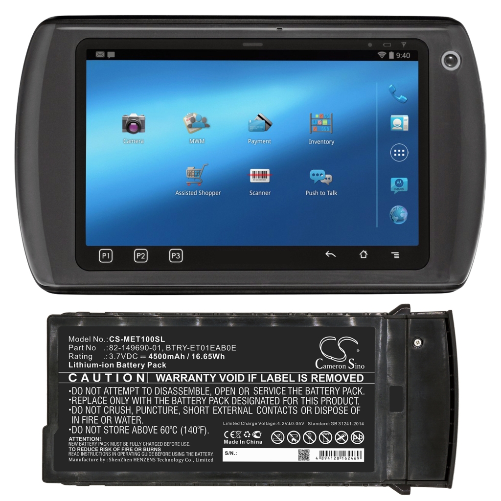 Akkumulátorok tablettákhoz Motorola ET1 (CS-MET100SL)