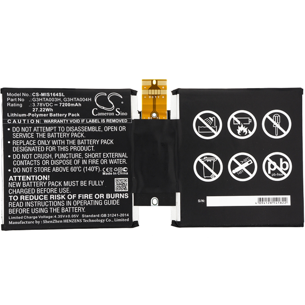 Kompatibilis akkumulátor csere Microsoft G3HTA003H,G3HTA004H,G3HTA007H