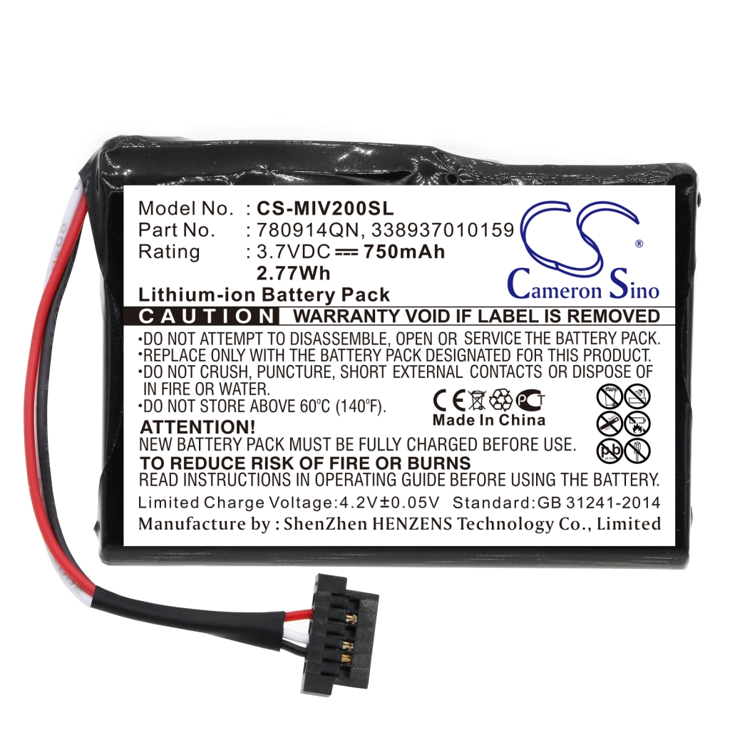Akkumulátorok a navigációhoz (GPS) Mitac Mio Moov 200u (CS-MIV200SL)