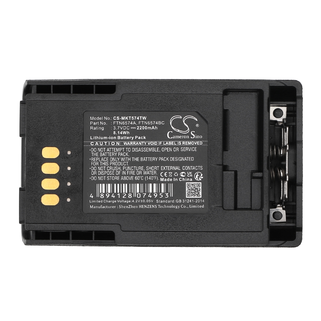 Akkumulátorok rádiókhoz Motorola MTP800 (CS-MKT574TW)
