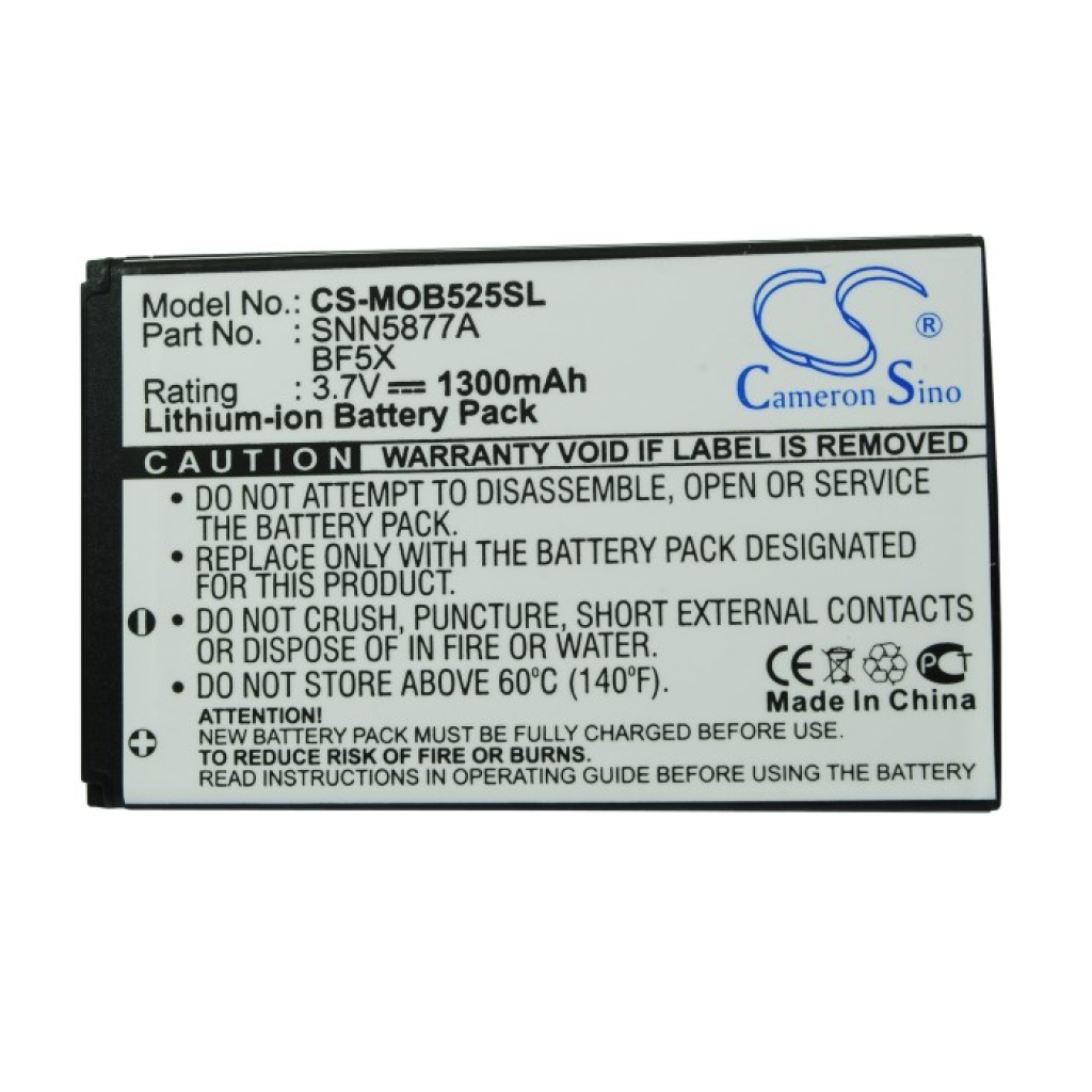Kompatibilis akkumulátor csere Motorola BF5X,SNN5877A
