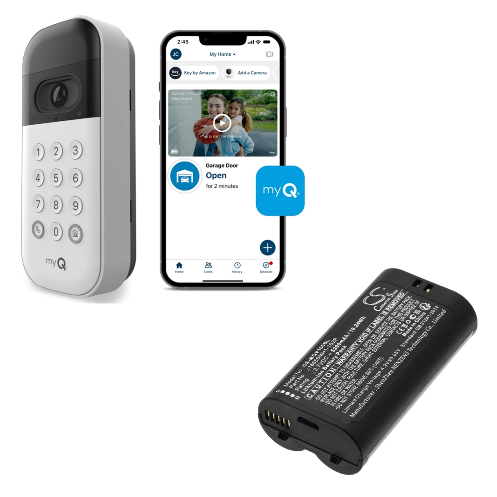 Akkumulátorok otthoni biztonsághoz Myq CS-MQV100SL