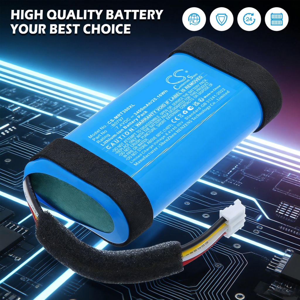 Akkumulátor kompatibilis a következőkkel Marshall CS-MRT300XL