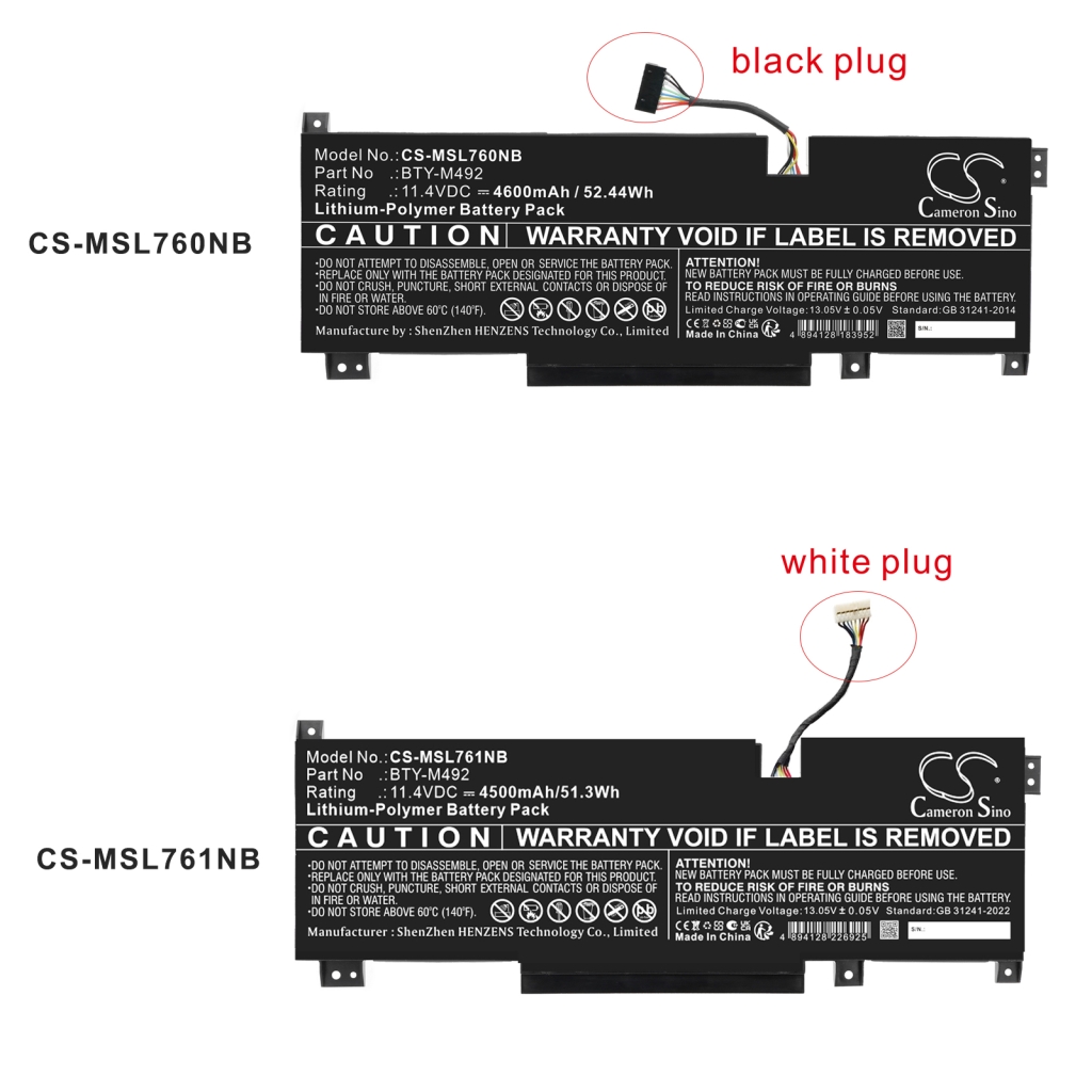 Kompatibilis akkumulátor csere MSI BTY-M492