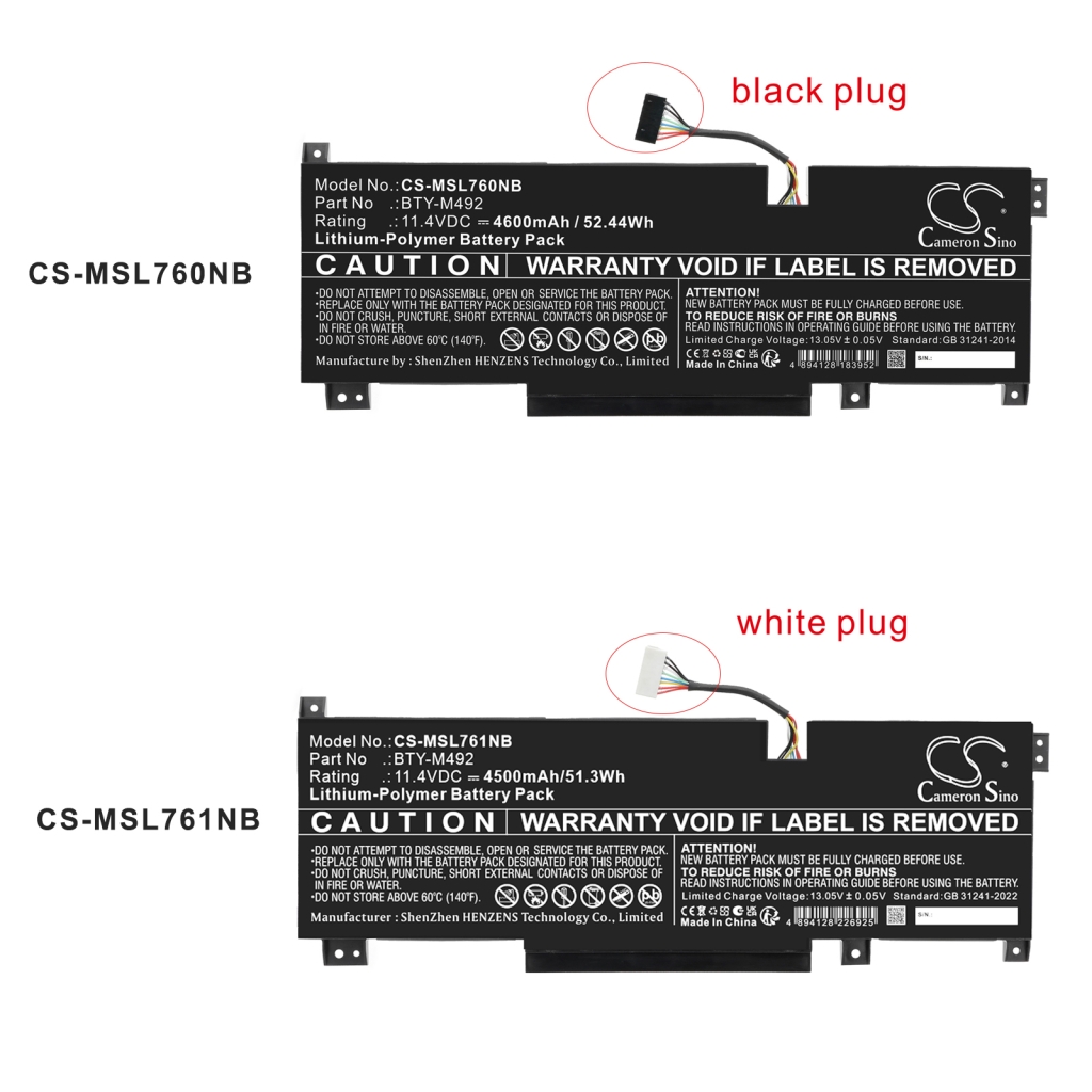 Kompatibilis akkumulátor csere MSI BTY-M492