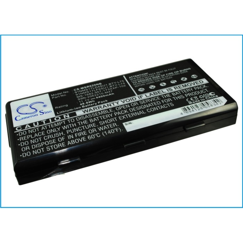 Laptop akkumulátorok MSI CX600-064UK