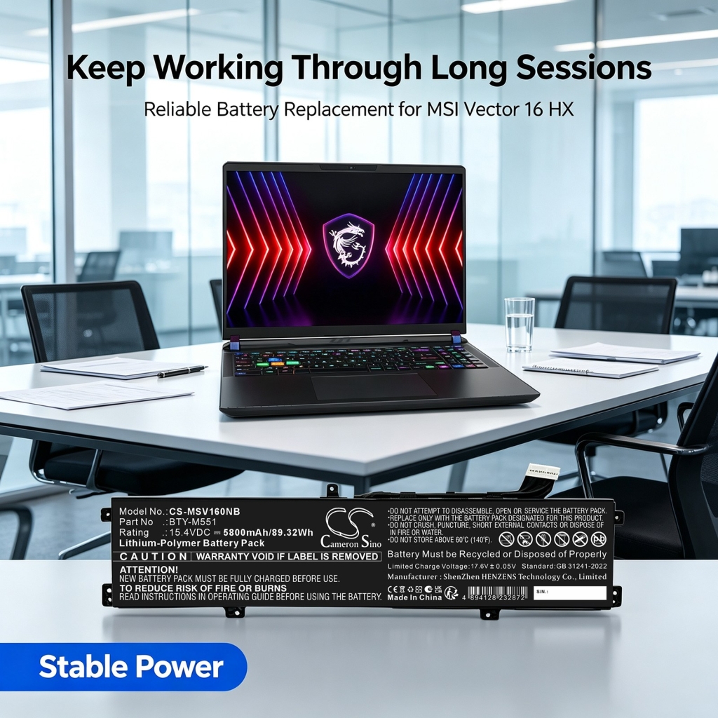 Battery compatible with MSI