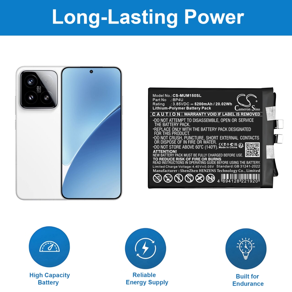 Mobiltelefon akkumulátorok Xiaomi CS-MUM150SL