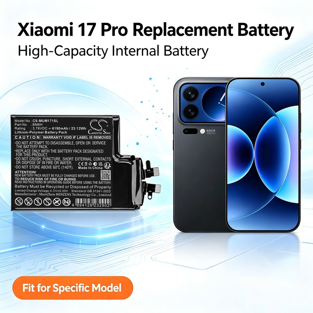 Akkumulátorok kompatibilis a következőkkel Xiaomi 17 Pro CS-MUM171SL