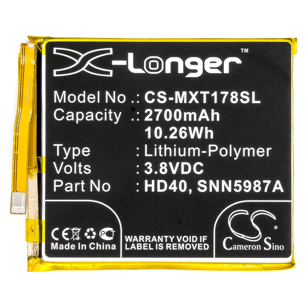 Kompatibilis akkumulátor csere Motorola HD40,SNN5987A
