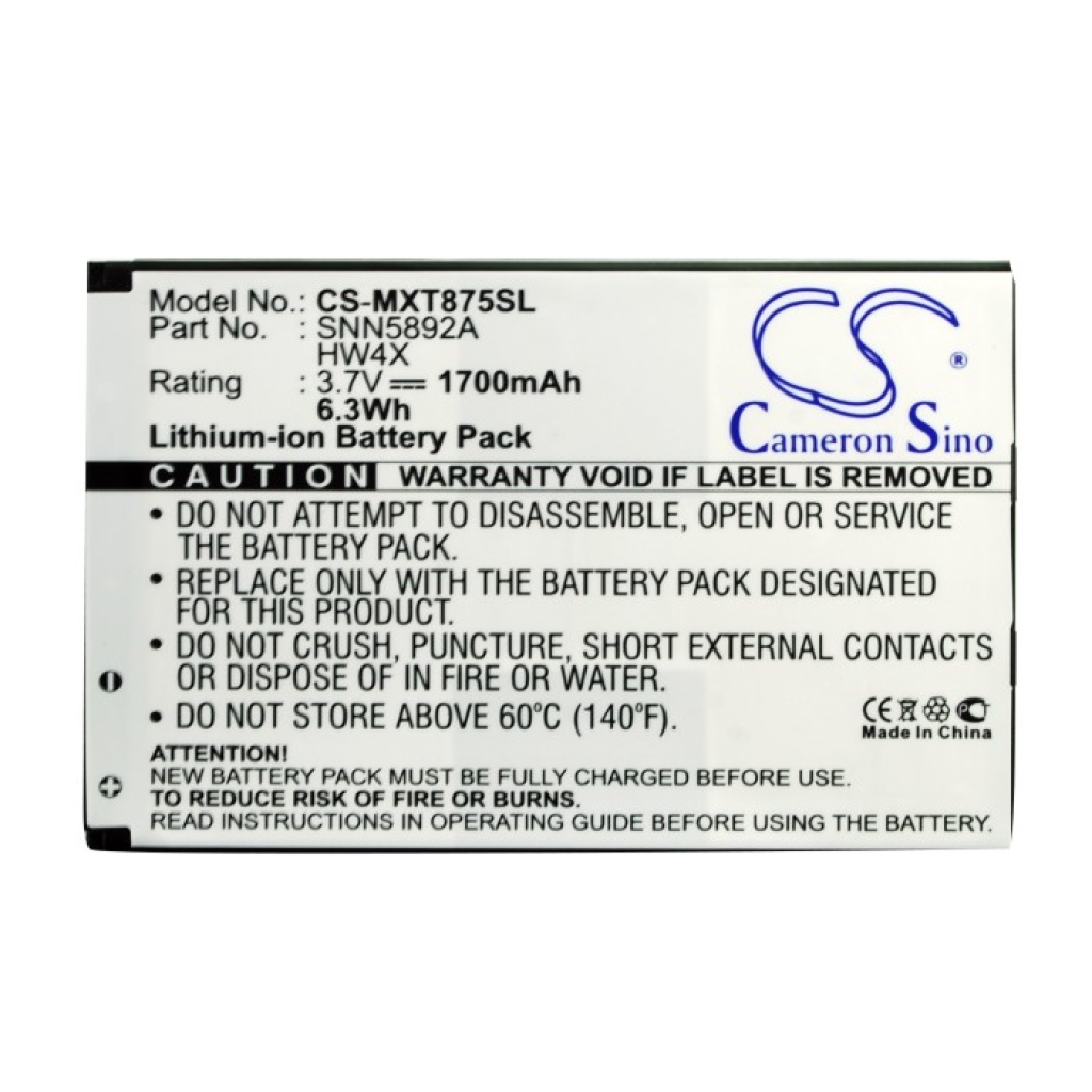 Kompatibilis akkumulátor csere Motorola HW4X,SNN5892,SNN5892A