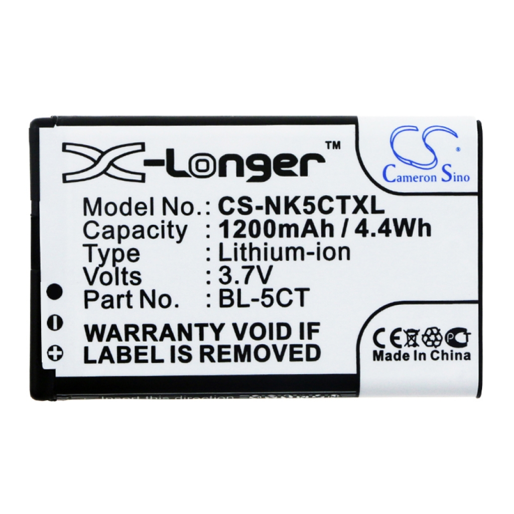 Kompatibilis akkumulátor csere Nokia BL-5CT