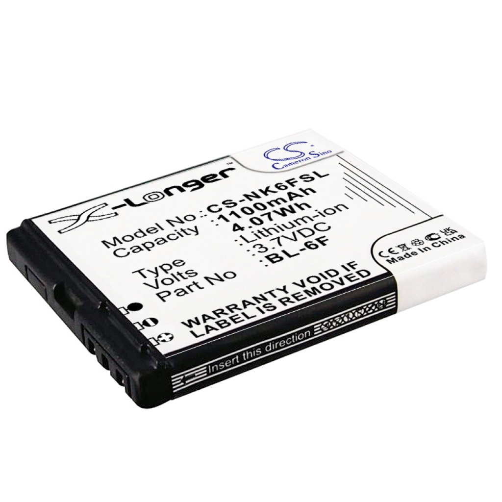 Kompatibilis akkumulátor csere Nokia BL-6F,N6F10T