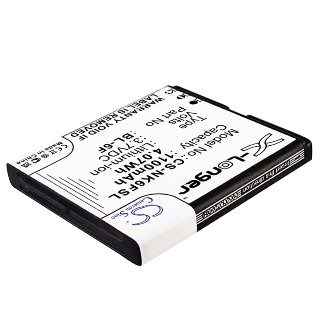 Kompatibilis akkumulátor csere Nokia BL-6F,N6F10T