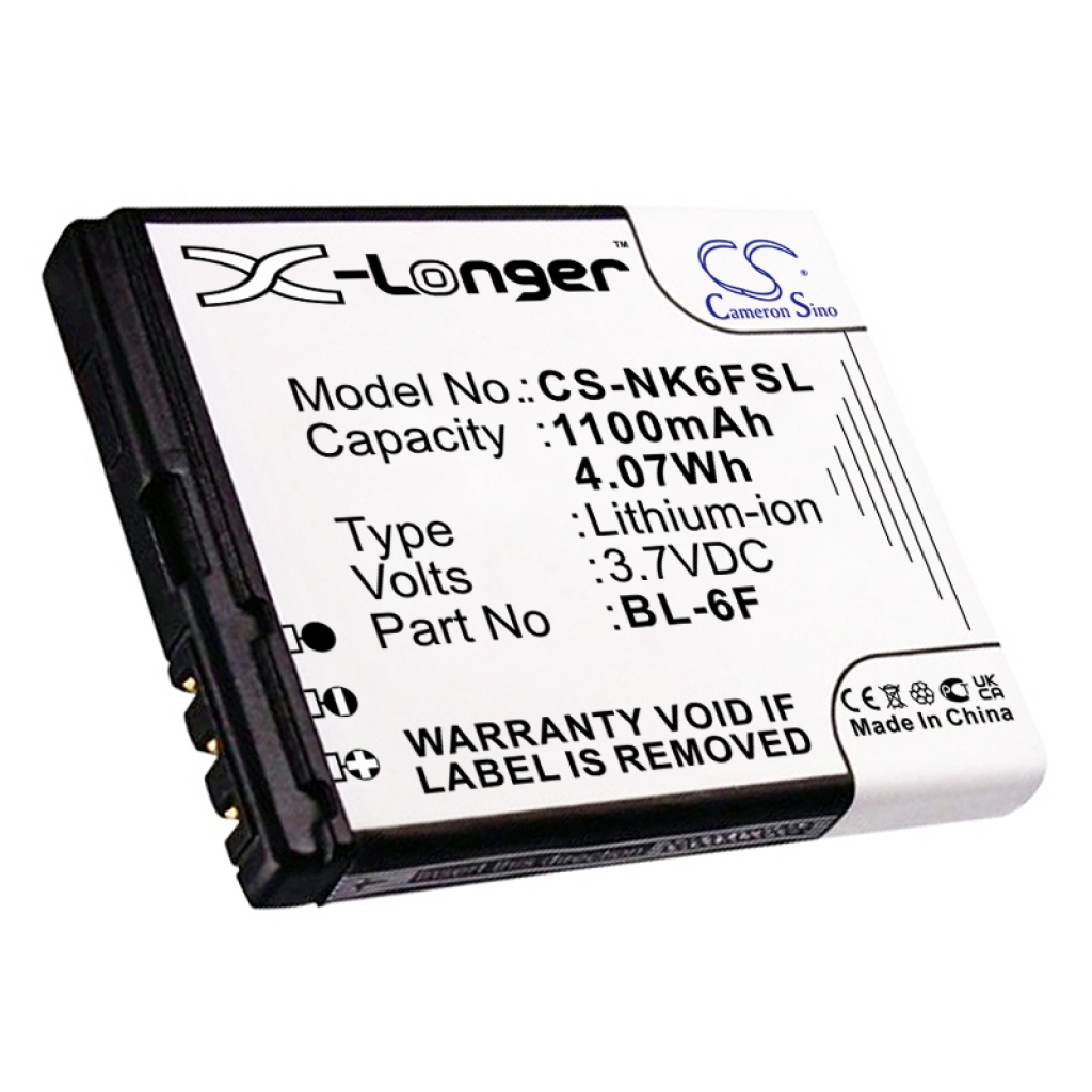Kompatibilis akkumulátor csere Nokia BL-6F,N6F10T