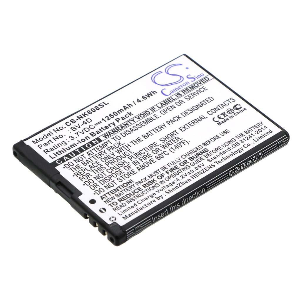 Kompatibilis akkumulátor csere Nokia BV-4D