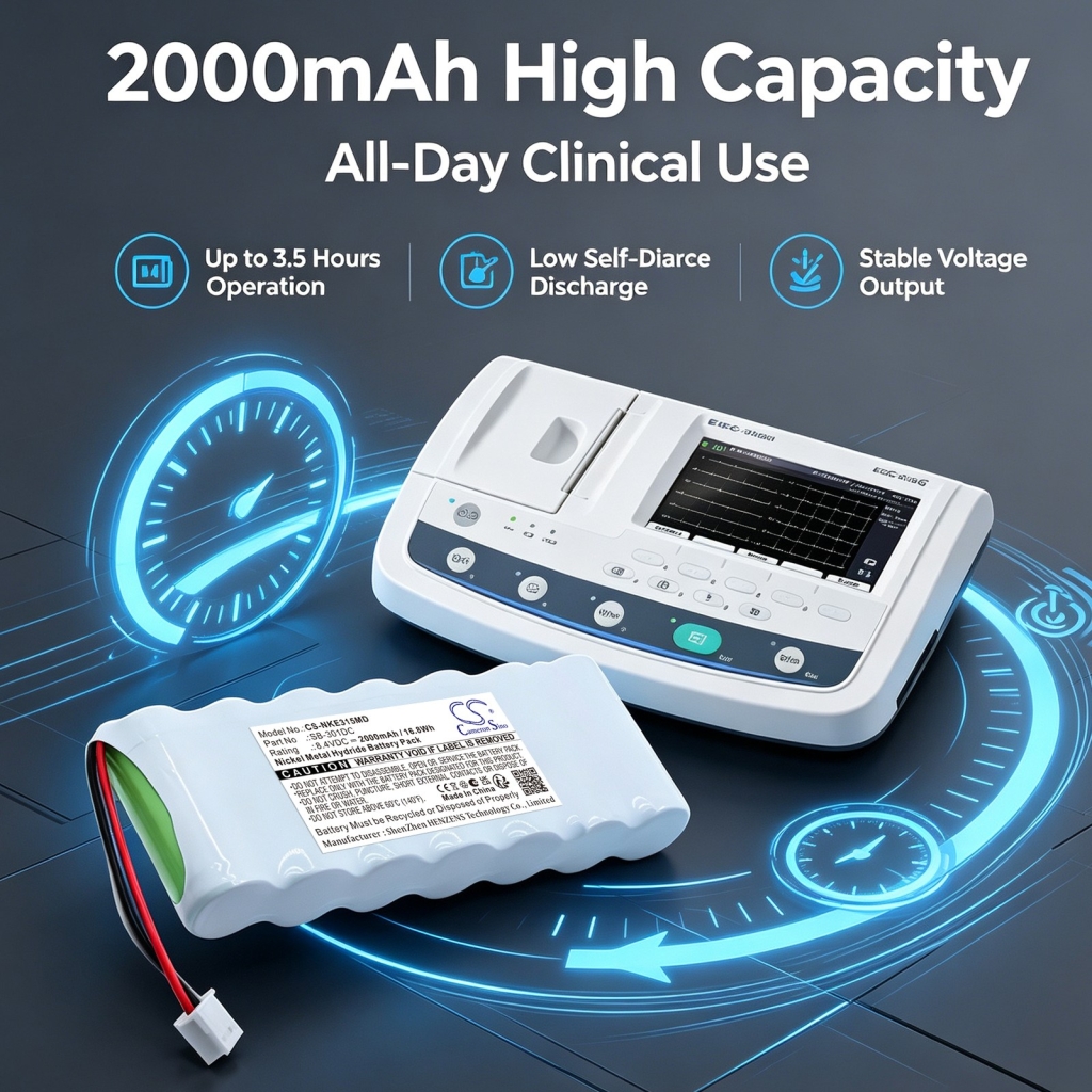 Akkumulátorok kompatibilis a következőkkel Nihon Kohden ECG-3150 Cardiofax C CS-NKE315MD