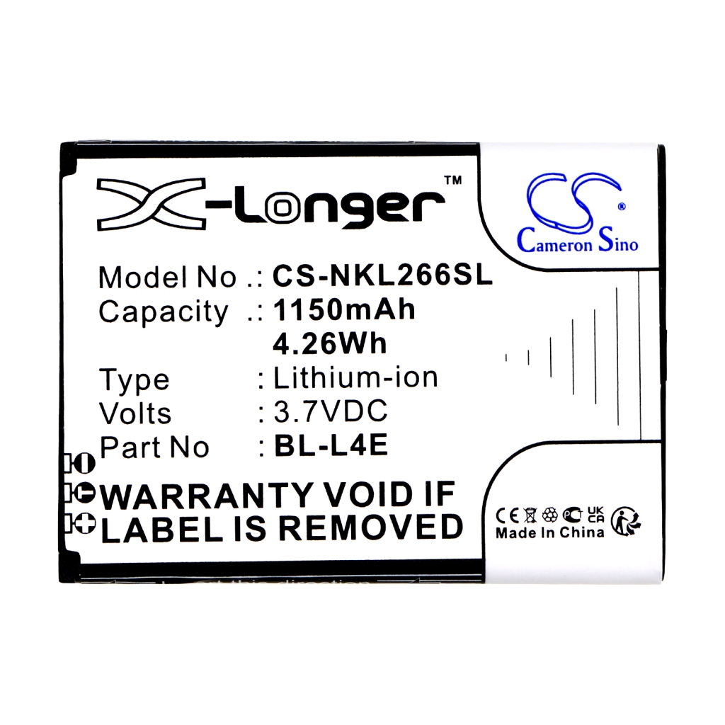 Kompatibilis akkumulátor csere Nokia BL-L4E