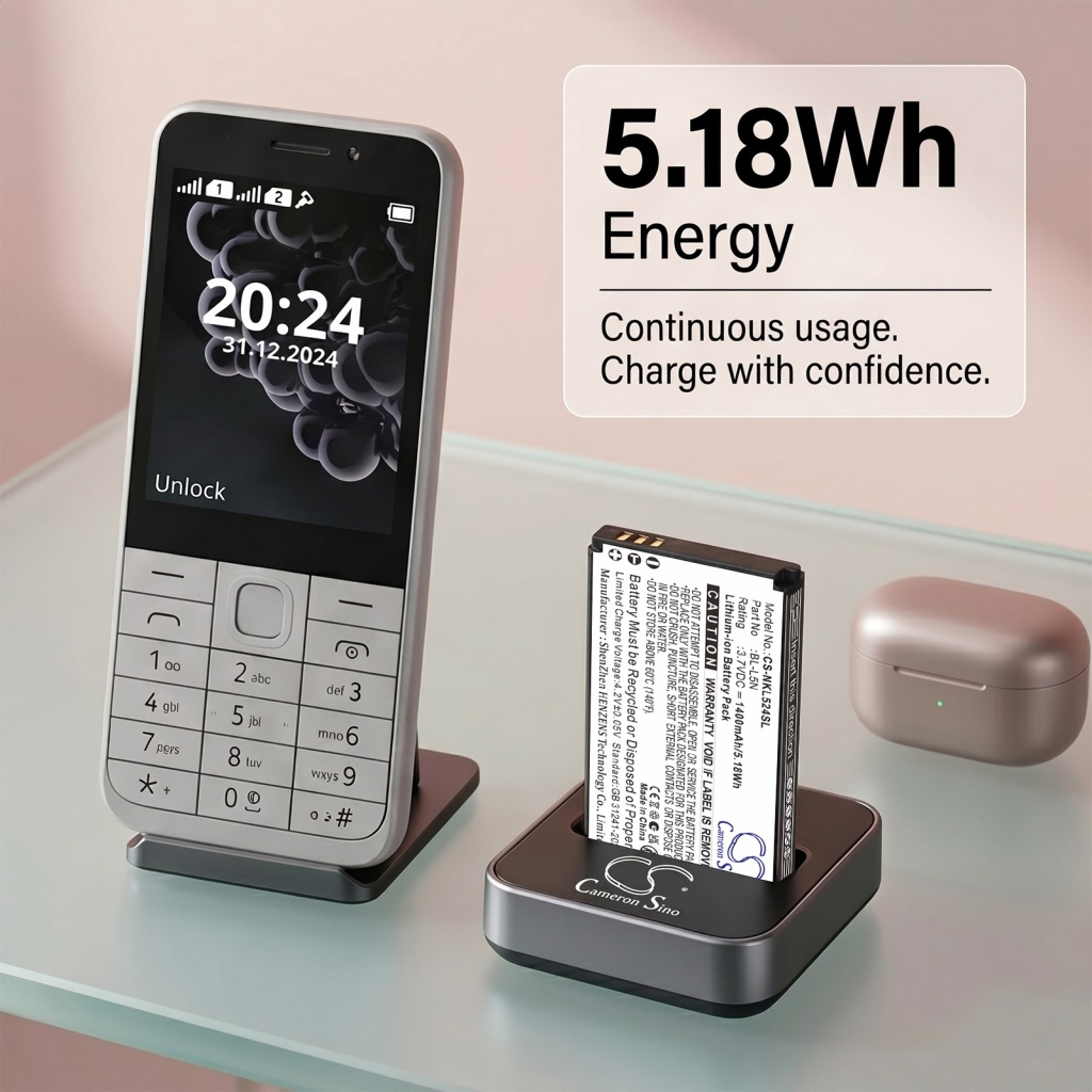 Akkumulátorok kompatibilis a következőkkel Nokia 230 2024 CS-NKL524SL