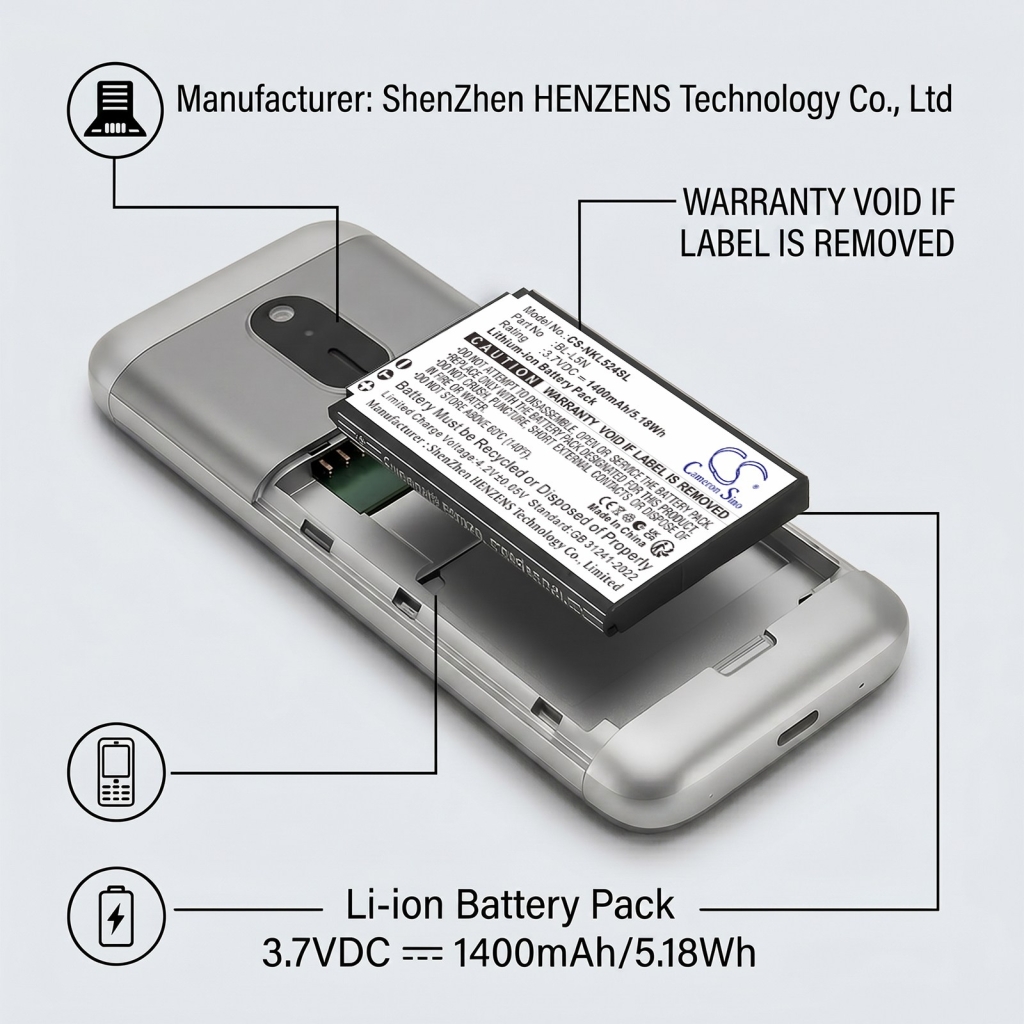 Akkumulátorok kompatibilis a következőkkel Nokia 230 2024 CS-NKL524SL