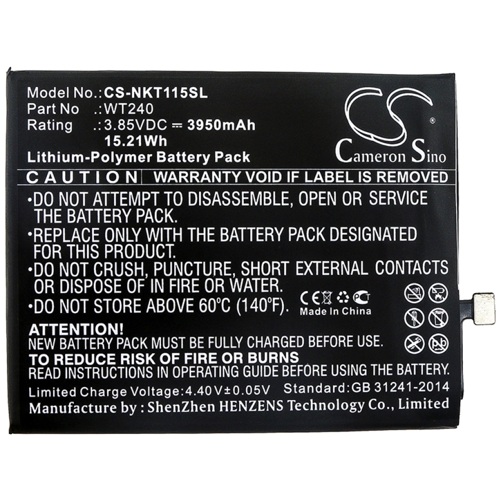 Kompatibilis akkumulátor csere Nokia WT240