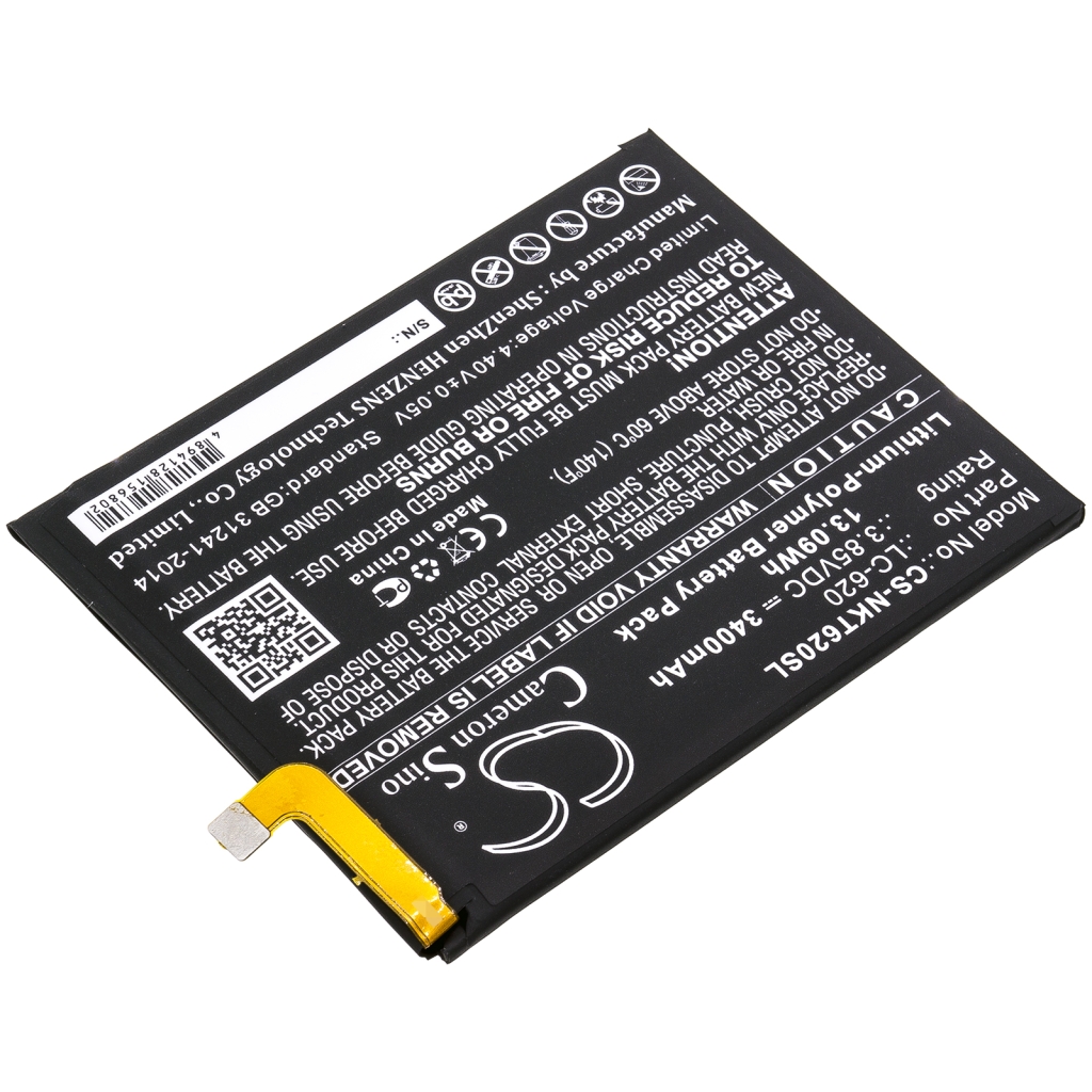 Kompatibilis akkumulátor csere Nokia LC-620