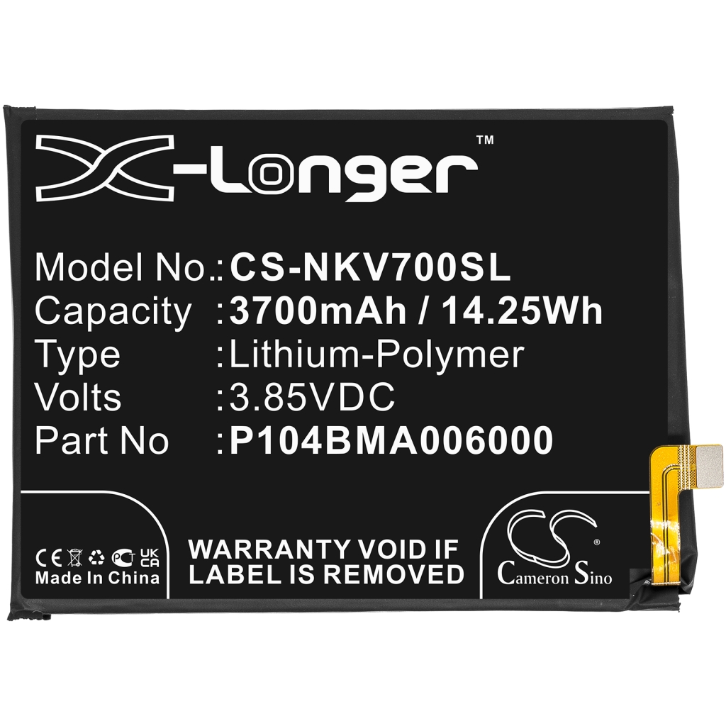Kompatibilis akkumulátor csere Nokia P104BMA006000