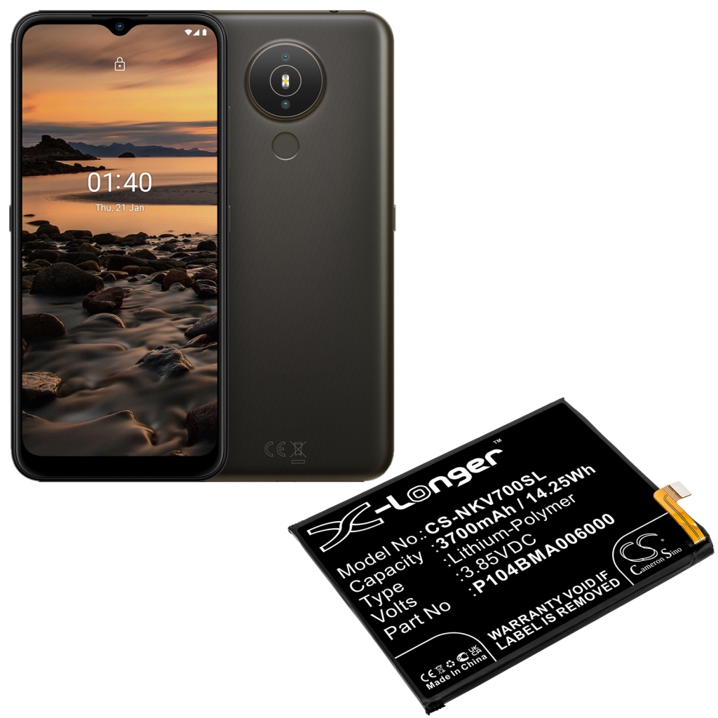 Kompatibilis akkumulátor csere Nokia P104BMA006000