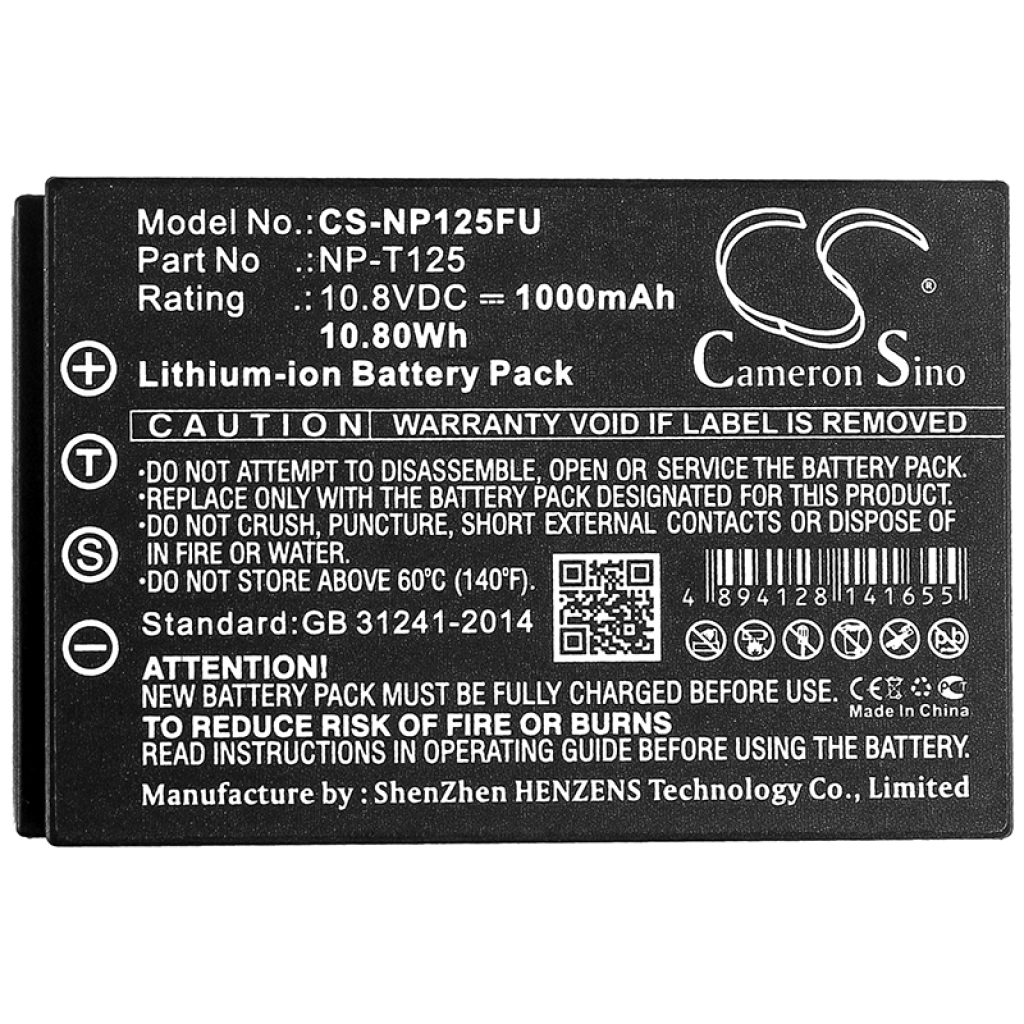 Fényképezőgép akkumulátorok FUJIFILM CS-NP125FU