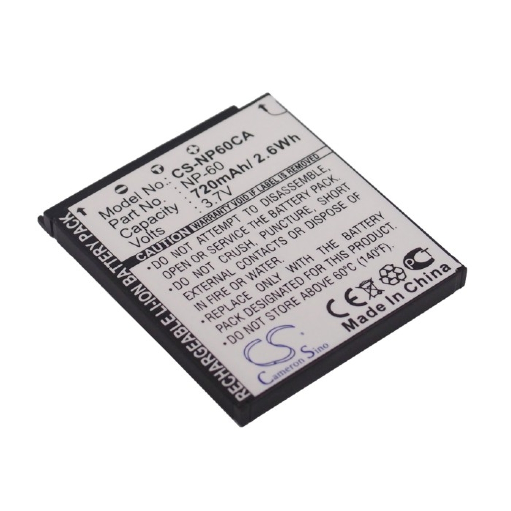 Kompatibilis akkumulátor csere CASIO NP-60