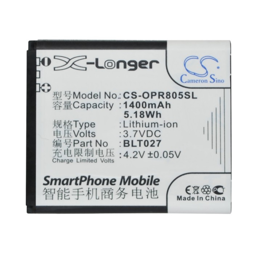 Akkumulátor kompatibilis a következőkkel OPPO CS-OPR805SL