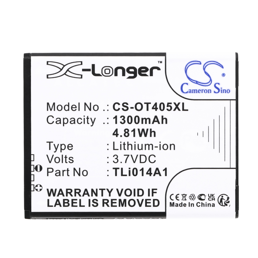Kompatibilis akkumulátor csere Alcatel CAB1400002C1,CAB31C00002C1,TLI014A1