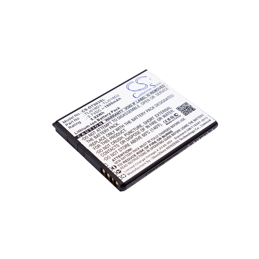 Kompatibilis akkumulátor csere Alcatel TLI018D1,TLI018D2